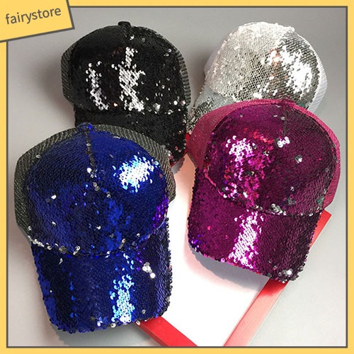 Mũ Lưỡi Trai Đính Kim Sa Lấp Lánh Cho Nam Và Nữ