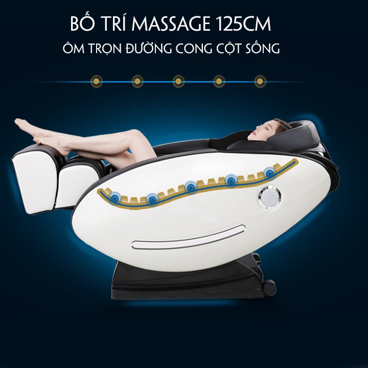 Ghế massage toàn thân đa năng khoang phi thuyền cao cấp- Ghế thư giãn có massage 8D, tích hợp âm nhạc