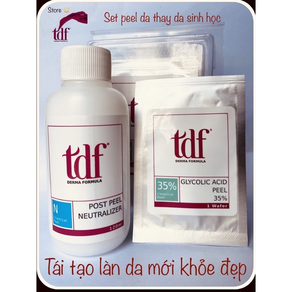 [DATE LUÔN MỚI] TDF Set Peel da sinh học- tái tạo da - Glycolic acid 35% 20% chính hãng từ Tdf store