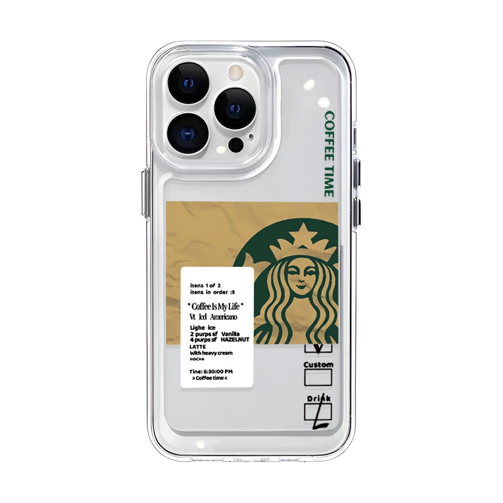 Ốp Điện Thoại Trong Suốt In Hình Cà Phê / Không Gian Cho iphone 14 Pro Max 14 Plus 13 11 12 7Plus X XR XS Max