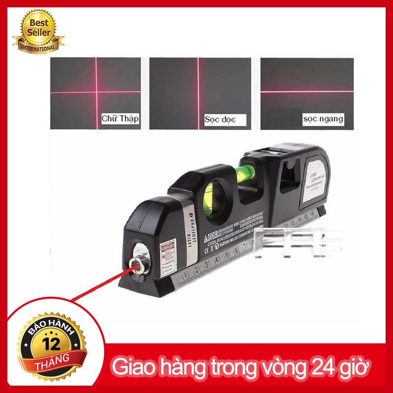 Thước ni vô laser đa năng cân bằng kèm thước kéo 2,5m