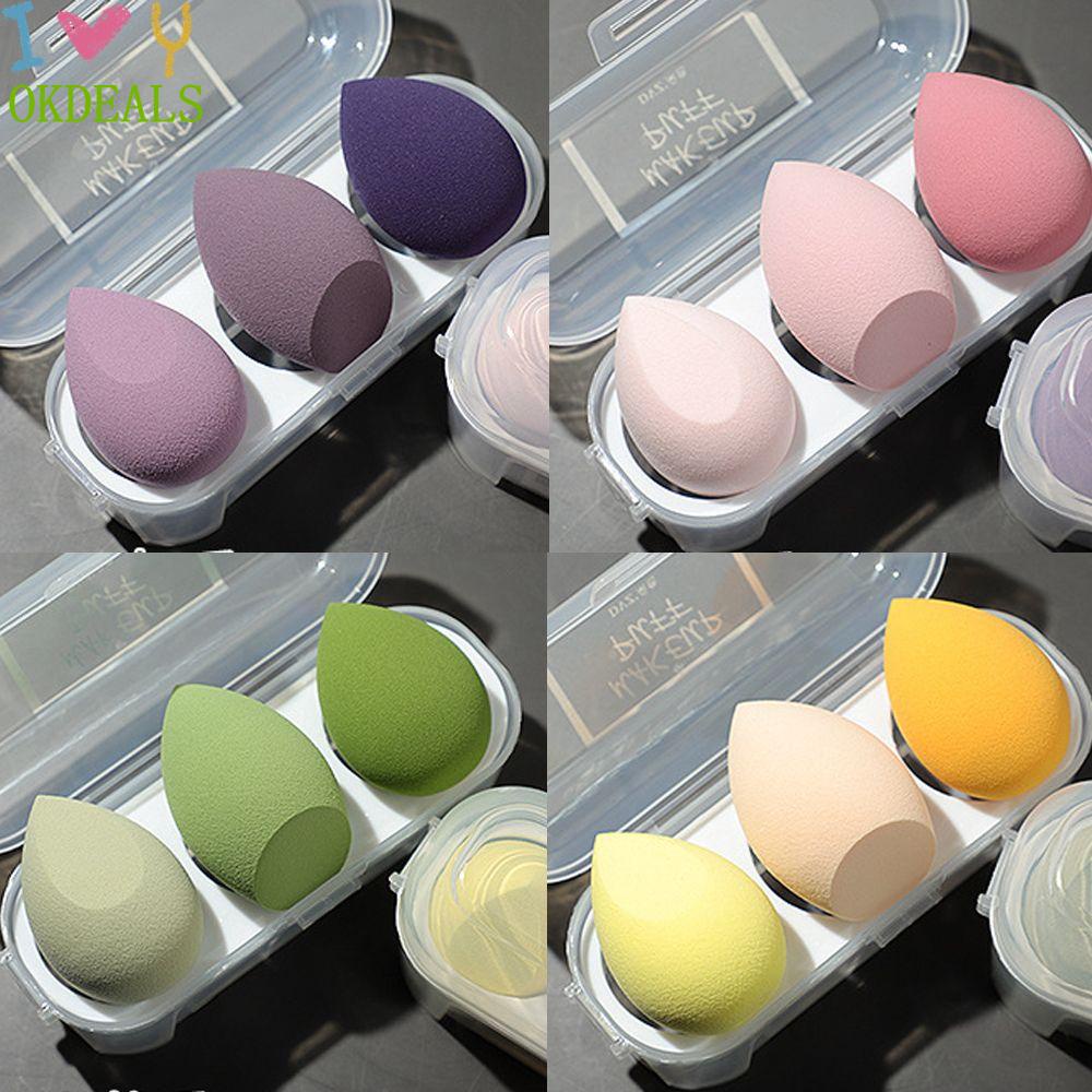 Bộ 3 Mút Tán Kem Nền Trang Điểm Có Thể Tái Sử Dụng Nhiều Hình Dạng Thời Trang