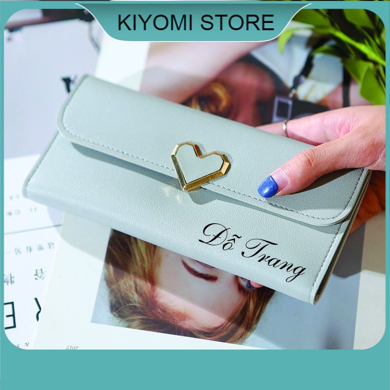 Ví nữ cầm tay khắc theo yêu cầu đẹp dáng dài  giá rẻ thời trang cao cấp nhiều ngăn đựng tiền giá rẻ KIYOMI STORE
