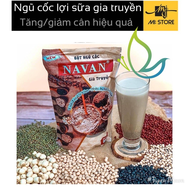 Bột ngũ cốc navan gia truyền 7 vị - ngũ cốc lợi sữa giảm cân