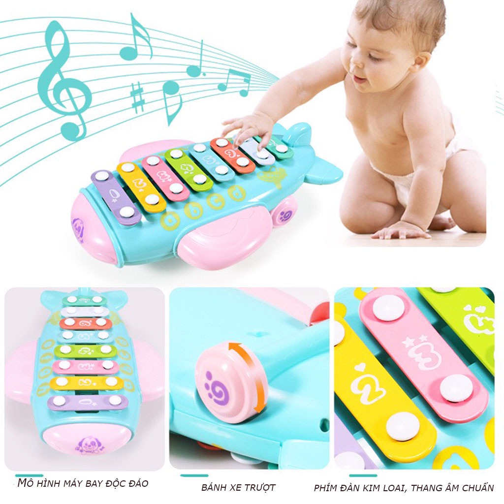 Đàn gõ Xylophone 8 thanh, thiết kế 2 trong 1 độc đáo cho bé_SP9
