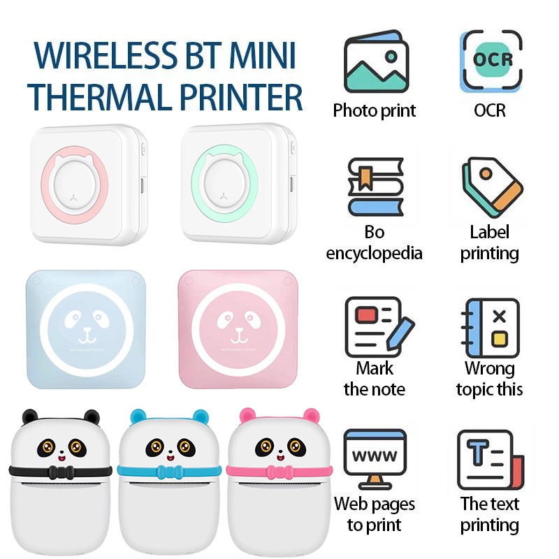 ✨Kho Sẵn Sàng✨ Máy In Nhiệt Mini Cầm tay Bluetooth 57x30mm  - Máy in ảnh, in tài liệu, in Phao, in nhãn dán in không cần mực