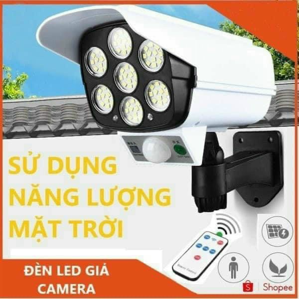 Đèn LED năng lượng mặt trời kiểu dáng camera tự động bật tắt chống trộm có điều khiển - Mã: TS GD 05