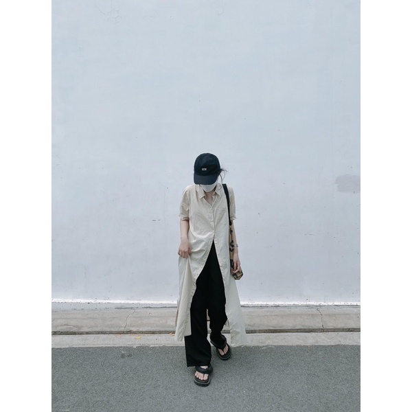 Đầm/ khoác somi form dài