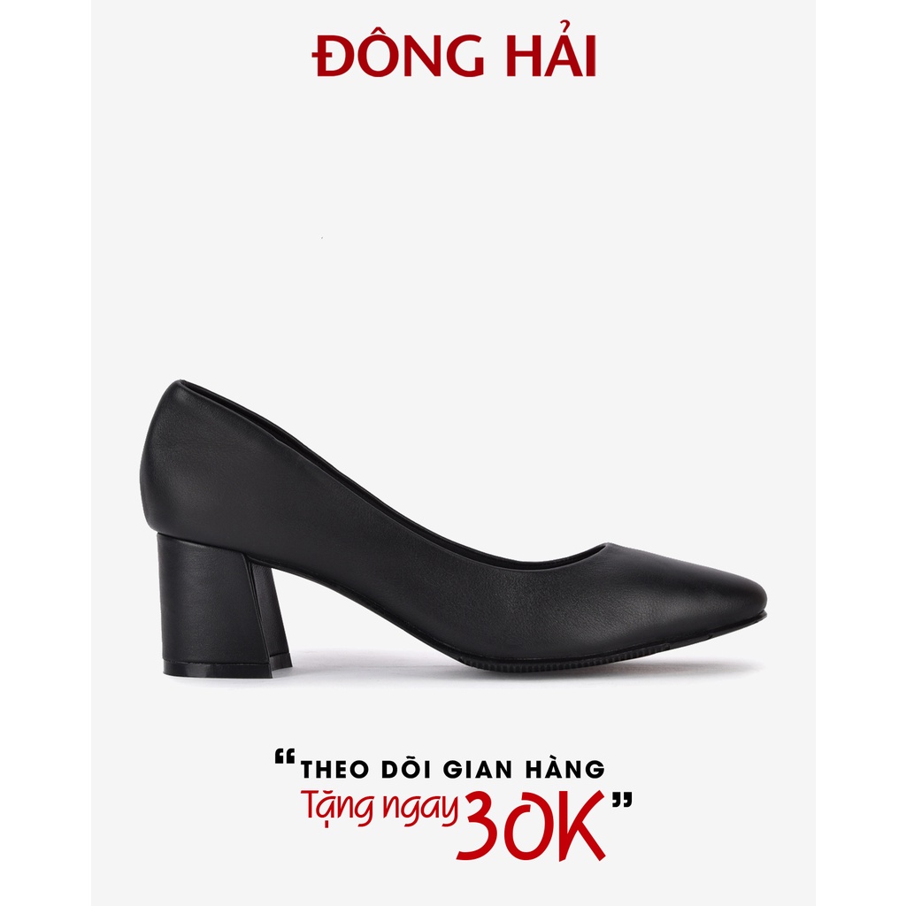 Giày cao gót Đông Hải chất liệu da bò cao cấp gót vuông 5cm thanh lịch - G5708