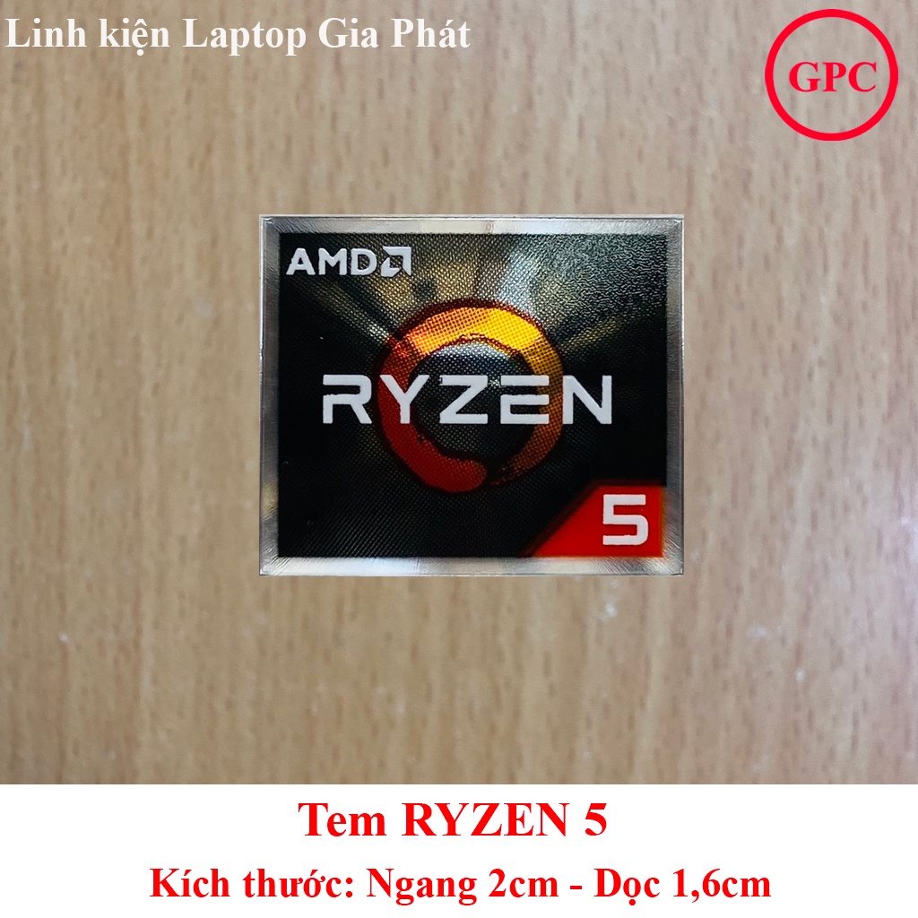 ⚡ Tem AMD RYZEN 3/ 5/7 Tem dán trang trí máy tính, Laptop