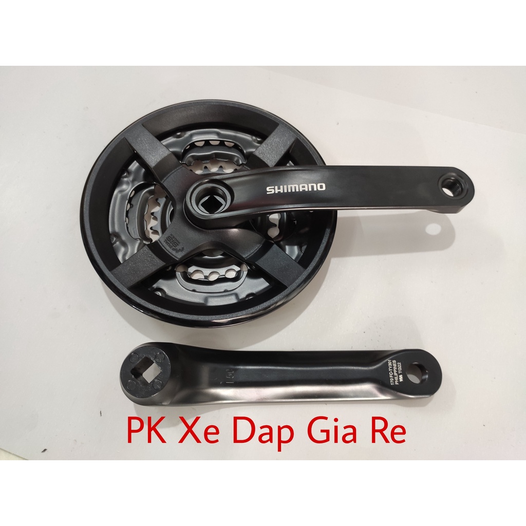 Đùi đĩa xe đạp thể thao Shimano FC-TY301 chính hãng, Đùi đĩa Shimano 3 tầng chất lượng cao