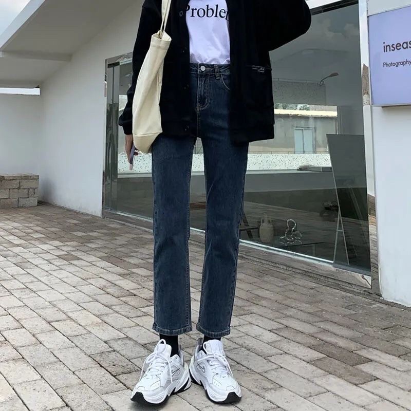 Quần jeans ống đứng lưng cao chất co giãn 4 chiều hàng Quảng châu 3 màu ( kèm ảnh thật )
