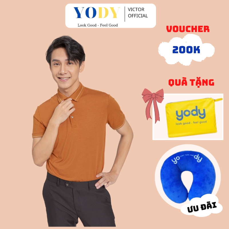 Áo Phông Polo Nam YODY Pima Kẻ Viền Chất Thun Cotton Ngắn Tay Có Cổ, Phần Cổ Và Bo Tay Áo Tỉ Mỉ Mã SP APM3013