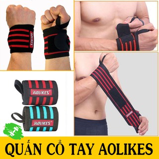 Băng quấn cổ tay, Bảo Vệ Cổ Tay Tập GYM Aolikes - Xanh / Đỏ