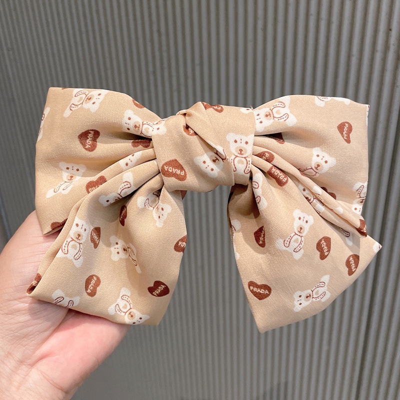 Kẹp tóc hình nơ dễ thương phong cách Hàn Quốc thời trang thu đông cho nữ