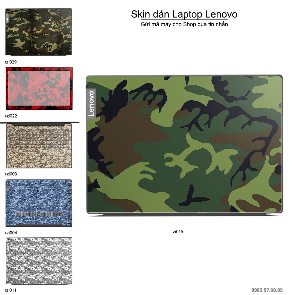 Skin dán Laptop Lenovo in hình rằn ri _nhiều mẫu 2 (inbox mã máy cho Shop)