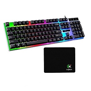 COMBO bàn di chuột và bàn phím có dây G21+(D280) màu TRẮNG hoặc màu ĐEN có led