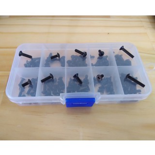 Set 150 ốc vít M3 đầu lục giác đầy đủ các kích thước - Kèm hộp đựng