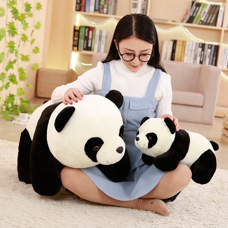 Gối Ôm Gấu Trúc Nhồi Bông 3D Tinh Khiết Gấu Bông Gối Ôm Gấu -Panda