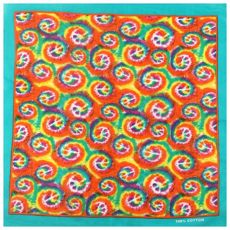 Xiangbao Khăn Choàng Cổ Vuông Họa Tiết Màu Nhuộm Gradient Phong Cách Bohemian