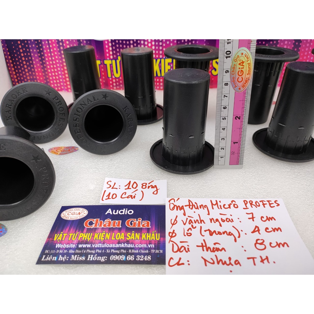 Ống đựng micro loa kéo 10 cái mẫu Profes Audio Châu Gia