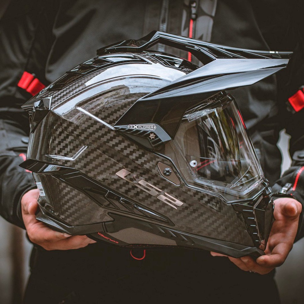 Fullface LS2 MX701 EXPLORER C (Sợi Carbon) Dual Sport - (Tặng Khăn Trùm SWAT)
