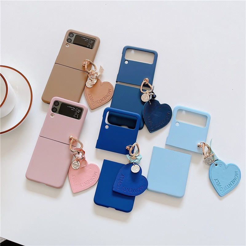 Ốp Điện Thoại PC Cứng Mặt Nhám Chống Sốc Màu Trơn Cho Samsung Galaxy Z Flip 4 5G Z Flip 3
