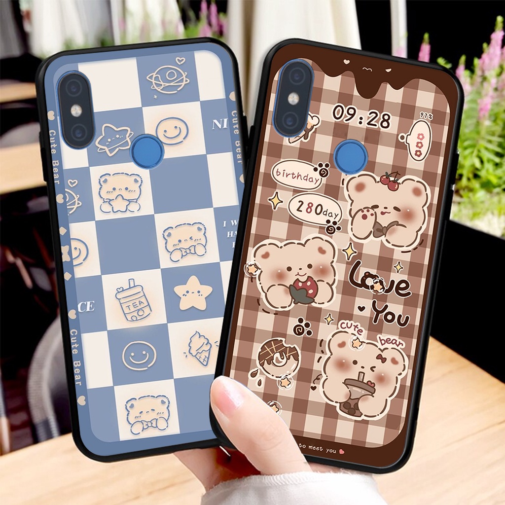 Ốp lưng Xiaomi MI 8 / MI 8 SE in hình 3D GẤU cute be@r, soda, happy day cực hot ,thời thượng