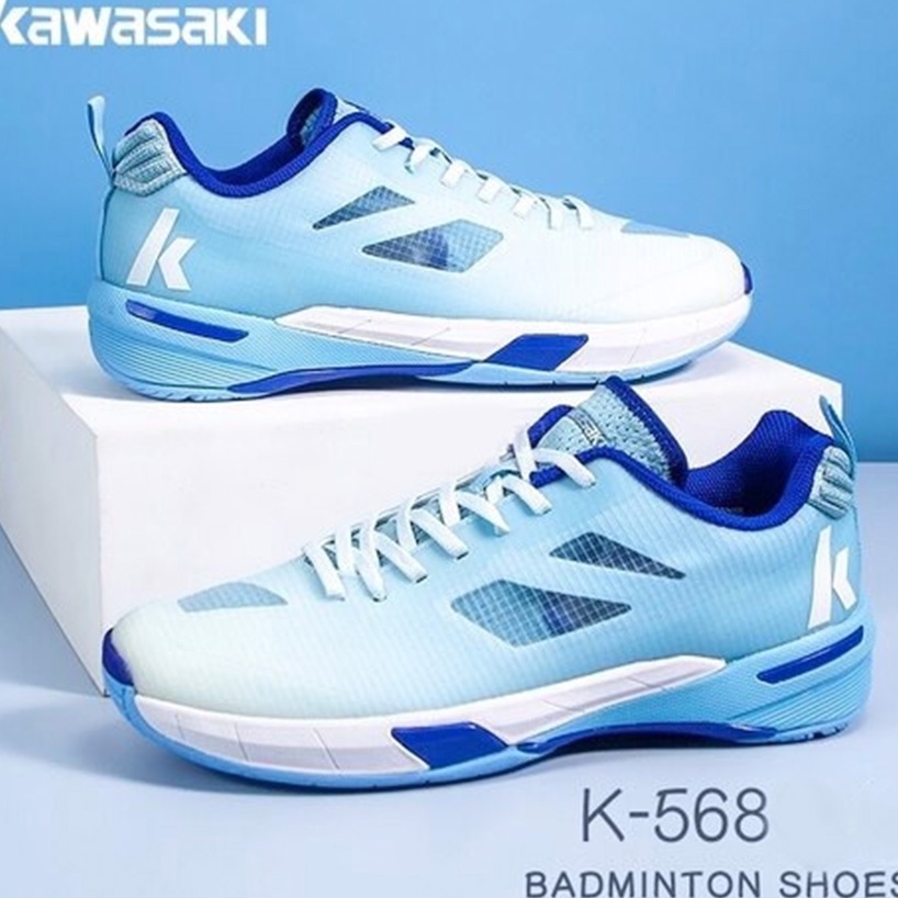 Giày cầu lông nam kawasaki chính hãng k568 mẫu mới màu xanh đủ size