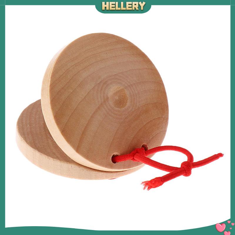 1 Cặp Nhạc Cụ Castanet Bằng Gỗ Cho Bé