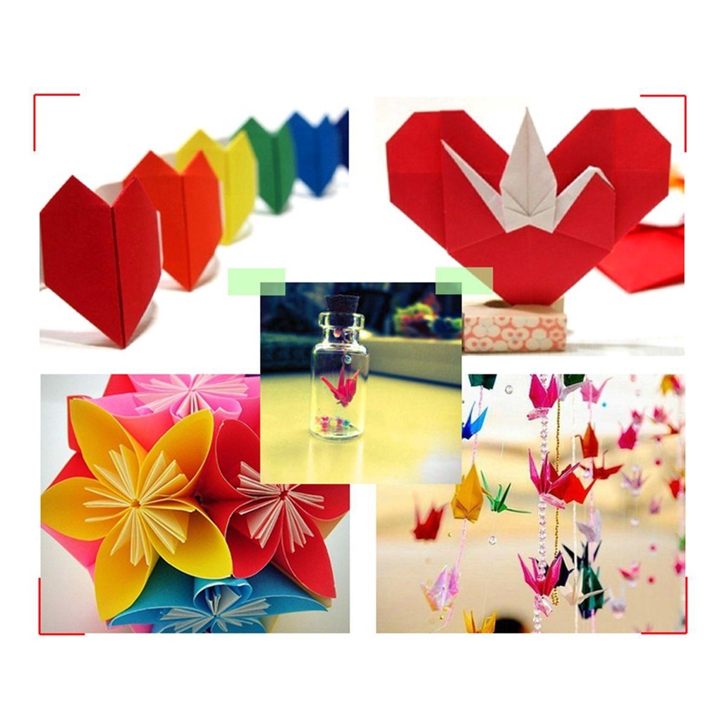CLEOES Thẻ Giấy Xếp Origami Hình Vuông 10 / 15 / 20Cm Nhiều Màu Sắc