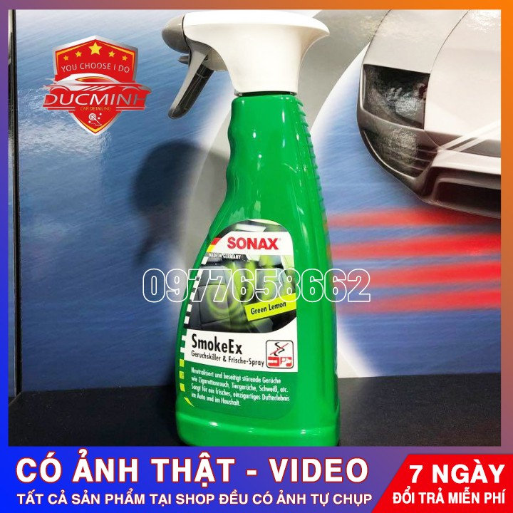 Khử Mùi Nội Thất⚡ 𝑭𝑹𝑬𝑬 𝑺𝑯𝑰𝑷⚡ Khử Các Mùi Hôi Bên Trong Xe,Mùi Thuốc Lá, Ẩm Mốc... SONAX Car Breeze Smoke-Ex 500ml 282241
