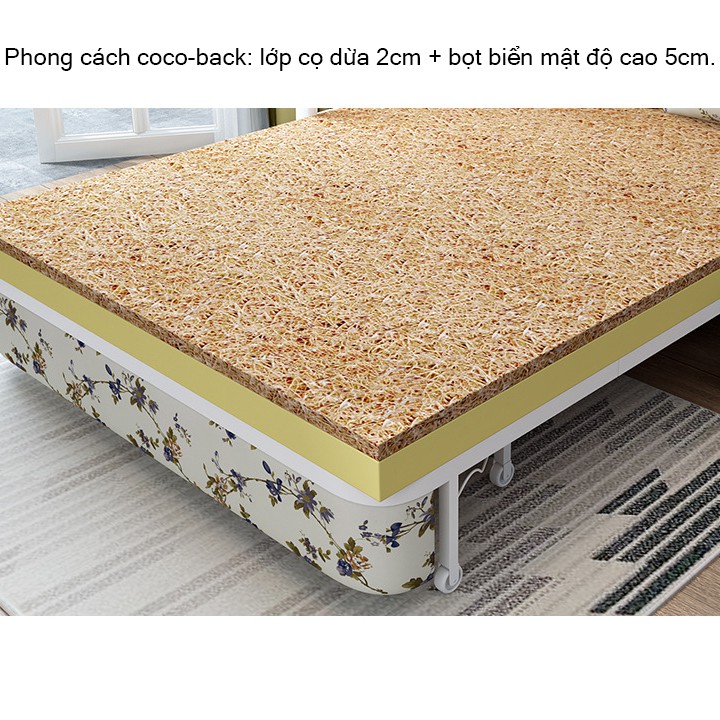 Giường ngủ thông minh  gấp gọn thành ghế sofa - Giường sofa gấp gọn thành ghế đa năng tặng kèm 2 gối ( 1m58x1m90 )