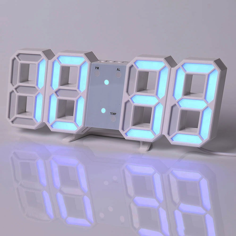 Đồng hồ LED 3D treo tường, để bàn thông minh TN828 - Trang trí decor vintage căn phòng Smart Clock