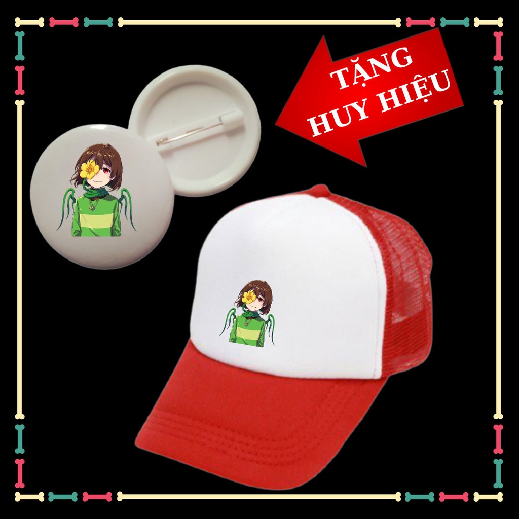 Mũ Chara trẻ em, mũ lưỡi trai chara bé trai, bé gái đủ màu sắc, huy hiệu chara