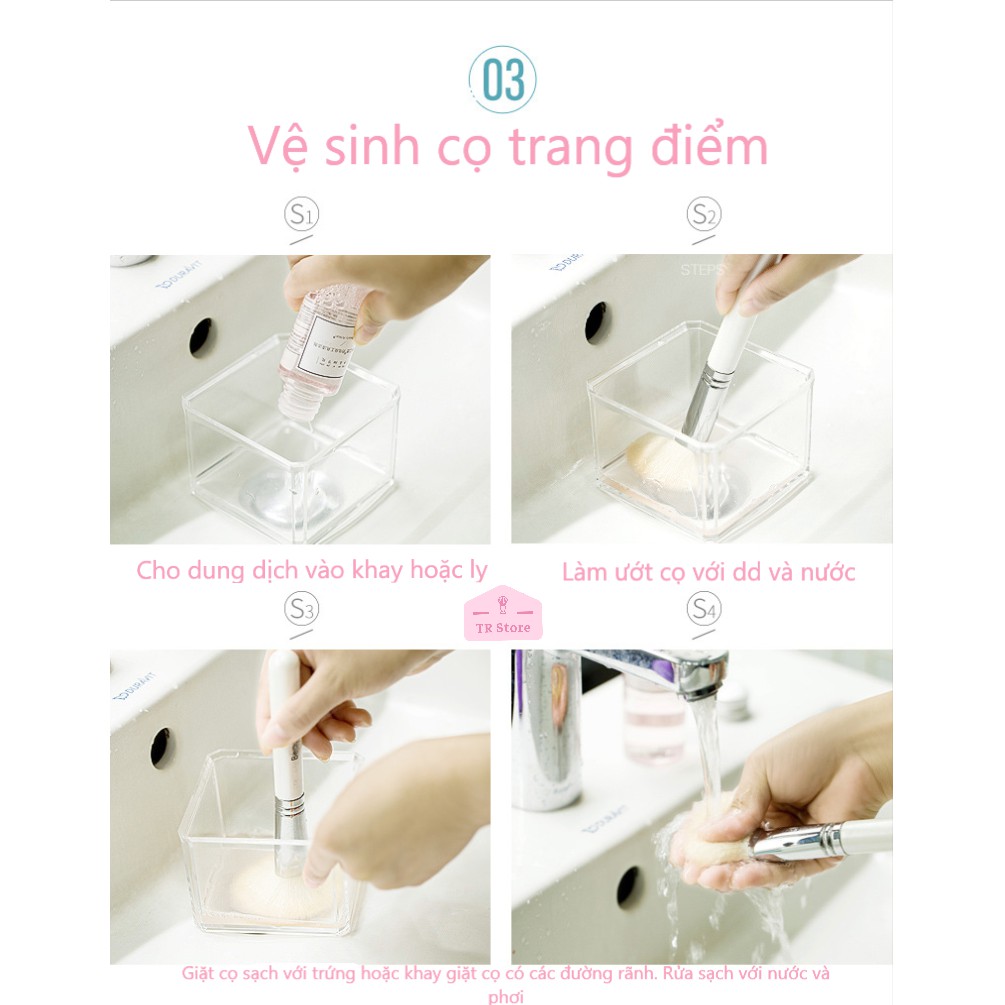 Nước rửa cọ, dung dịch vệ sinh cọ trang điểm, mút, blender FocusMe