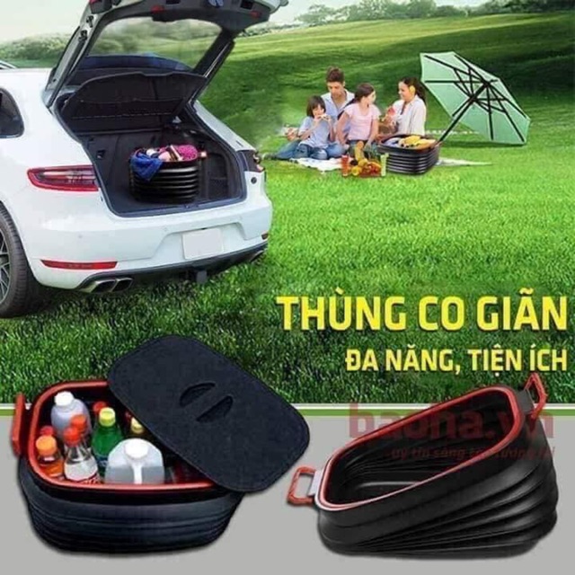 Thùng đựng đồ co dãn gấp gọn để trên ô tô