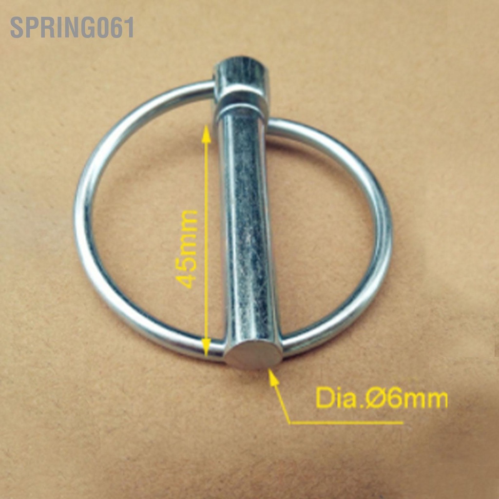 Spring061 10 cái Ghim vòng Kẹp thép carbon Vòng ghim hình tròn liên kết Khóa chốt cho xe đạp tải Xe kéo thuyền Máy