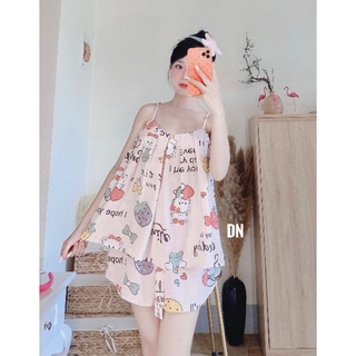 Bộ 2 dây chất lụa Mango, bộ lụa 2 dây mango mềm mịn, không nhăn, không xù - Ảnh thật