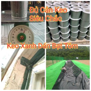 Keo dán ngoài trời xanh 3 lớp (10CMx5M) loại tốt - keo dầy đặc siêu dính lớp trong