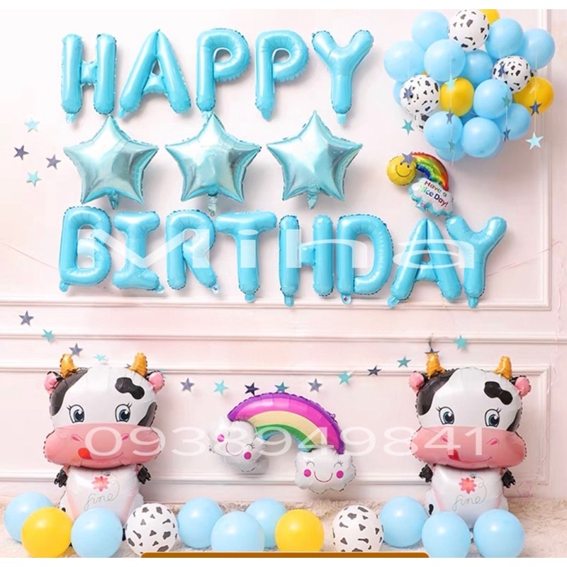 Trang Trí Sinh Nhật Thôi Nôi Tuổi Trâu Cho Bé Trai, Bé Gái Đã Bao Gồm Đầy Đủ Phụ Kiện