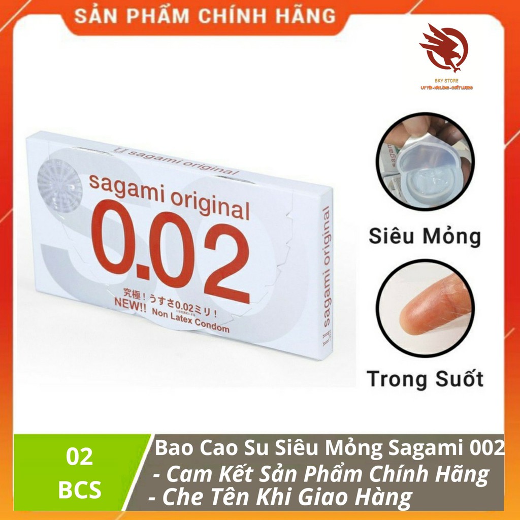 [ SALE 50% ] - Bao Cao Su SAGAMI ORIGINAL, cao cấp siêu mỏng chỉ 0.02 , chính hãng,  Hộp 2c