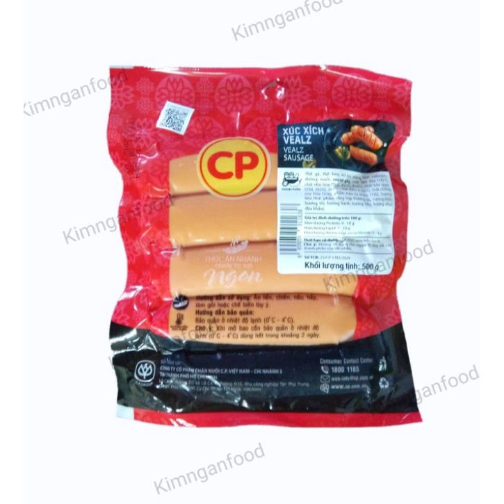 Xúc xích vealz CP 500g loại 8 cây