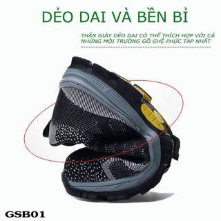 Giày Bảo Hộ GSB01 Siêu Bền [ Có video thật ]