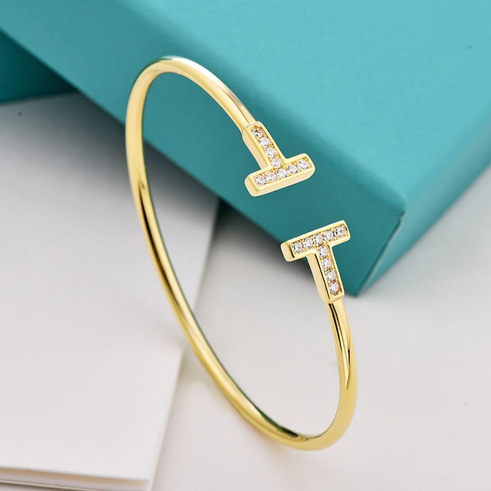 EXPEN Vòng Đeo Tay Hình Chữ T Bằng Hợp Kim Có Thể Điều Chỉnh Kích Thước Thời Trang