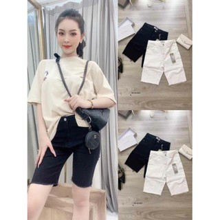 Quần short skinny, quần ngố nữ bò giấy