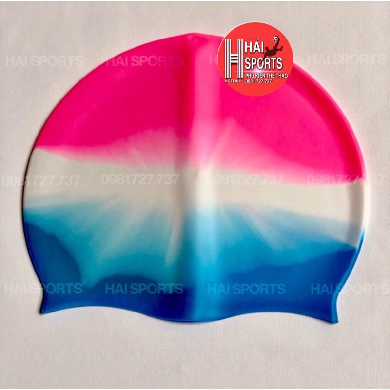 Mũ bơi silicon chống thấm nước tốt -Nón bơi silicon kiểu dáng thể thao ( đủ màu )