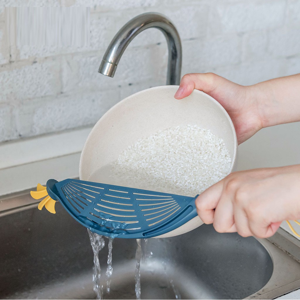 Dụng cụ chặn lọc nước khi nấu ăn, nước vo gạo tiện lợi KN STORE