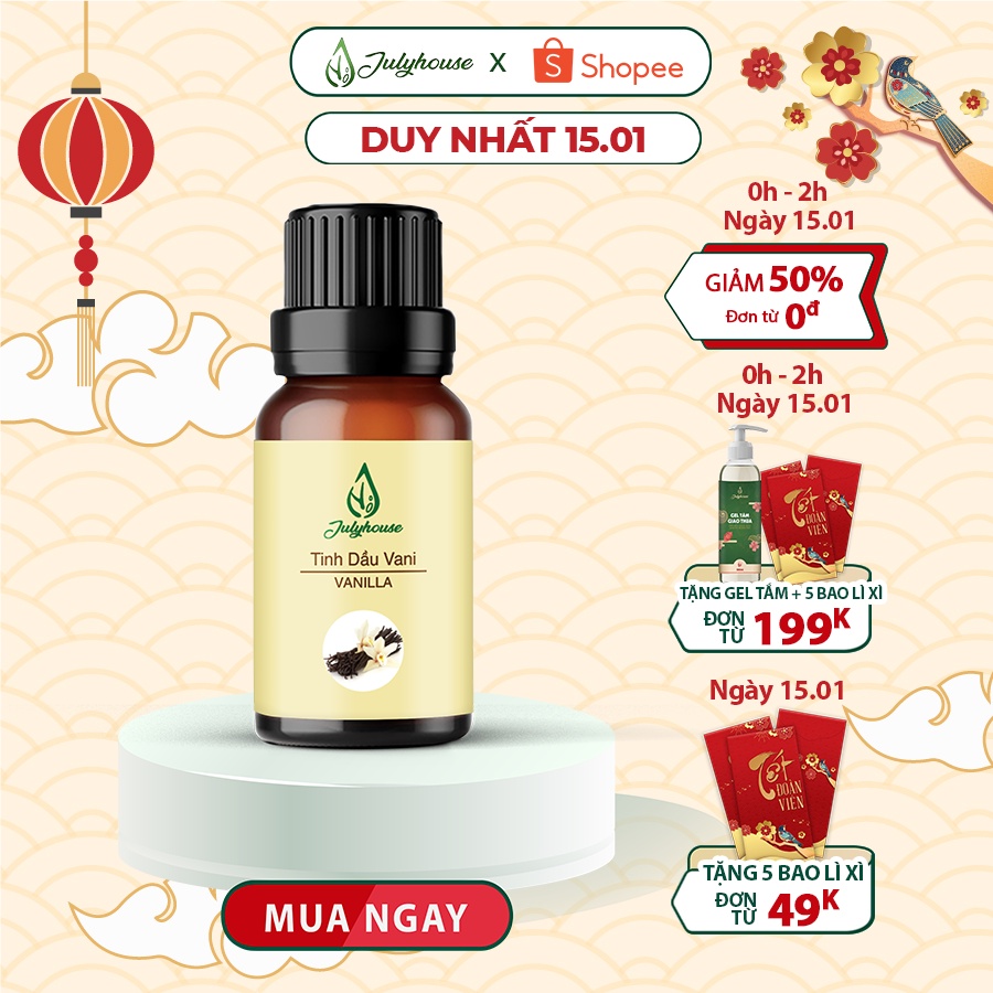 Tinh dầu Vani 10ml JULYHOUSE