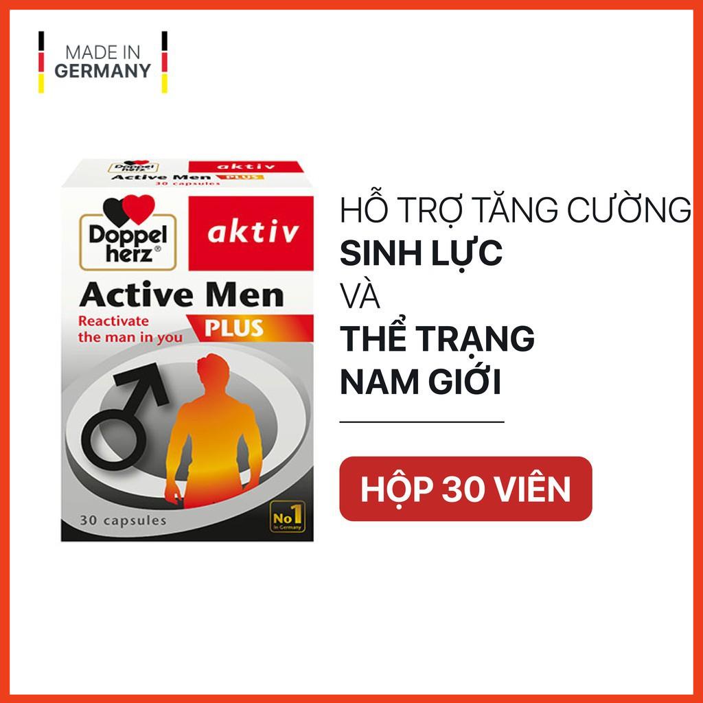 Viên uống tăng cường sinh lực, hỗ trợ sinh lý nam Doppelherz Aktiv Active Men Plus (Hộp 30 viên) !